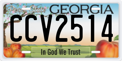 GA license plate CCV2514