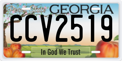 GA license plate CCV2519