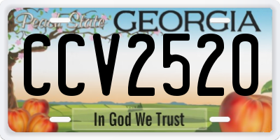 GA license plate CCV2520