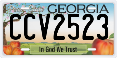 GA license plate CCV2523