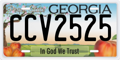GA license plate CCV2525