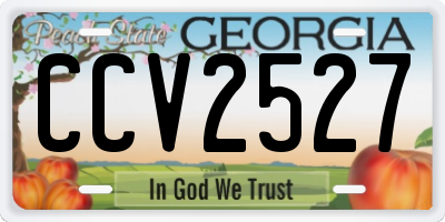 GA license plate CCV2527