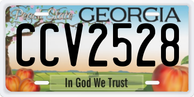 GA license plate CCV2528