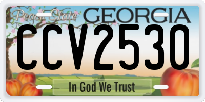 GA license plate CCV2530