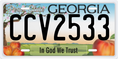 GA license plate CCV2533