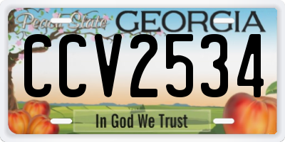 GA license plate CCV2534