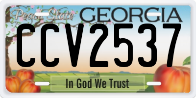 GA license plate CCV2537