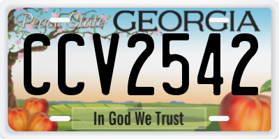 GA license plate CCV2542