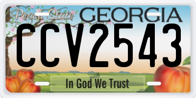 GA license plate CCV2543