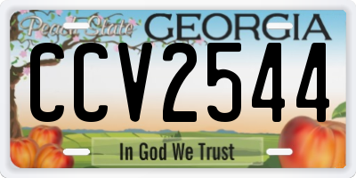 GA license plate CCV2544