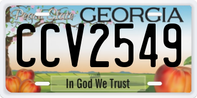 GA license plate CCV2549