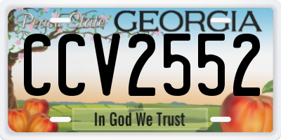 GA license plate CCV2552