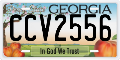 GA license plate CCV2556
