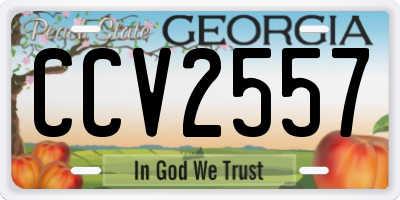 GA license plate CCV2557
