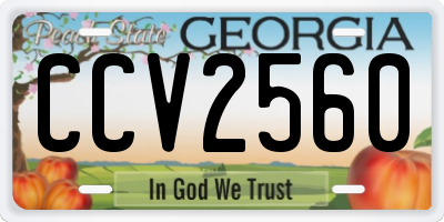 GA license plate CCV2560