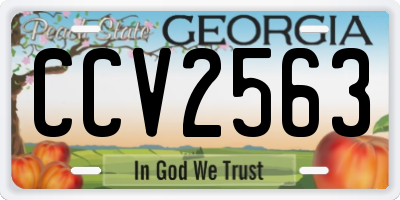 GA license plate CCV2563