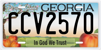 GA license plate CCV2570