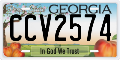 GA license plate CCV2574