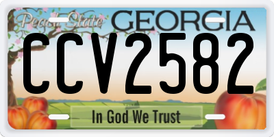 GA license plate CCV2582