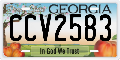 GA license plate CCV2583