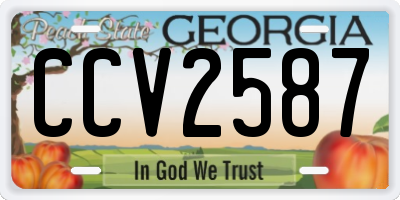 GA license plate CCV2587