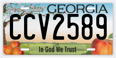 GA license plate CCV2589