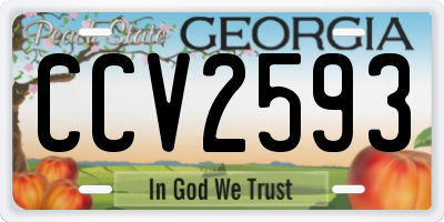 GA license plate CCV2593