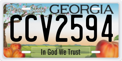 GA license plate CCV2594
