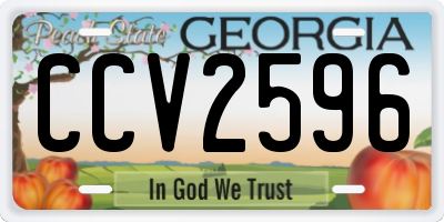 GA license plate CCV2596