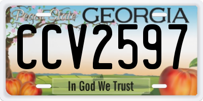 GA license plate CCV2597