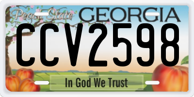 GA license plate CCV2598