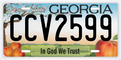 GA license plate CCV2599