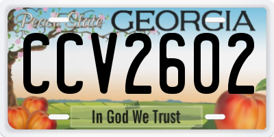 GA license plate CCV2602