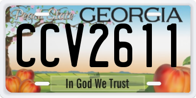 GA license plate CCV2611