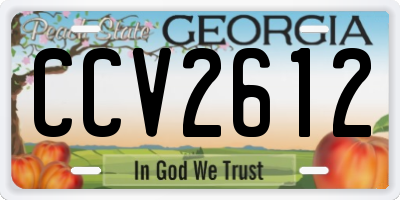 GA license plate CCV2612
