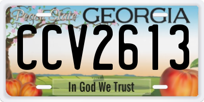 GA license plate CCV2613