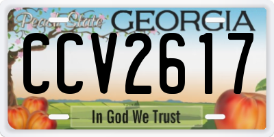 GA license plate CCV2617