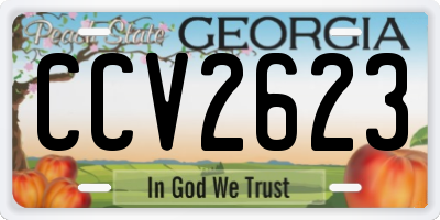 GA license plate CCV2623