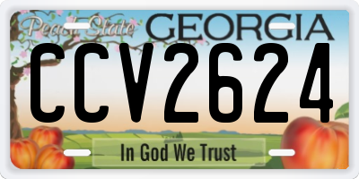 GA license plate CCV2624