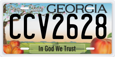 GA license plate CCV2628