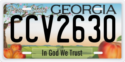GA license plate CCV2630