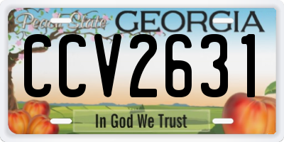 GA license plate CCV2631