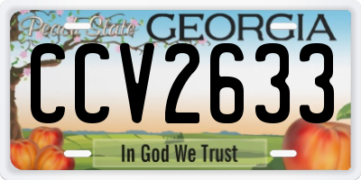 GA license plate CCV2633
