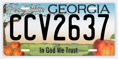 GA license plate CCV2637