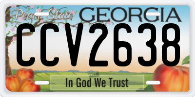 GA license plate CCV2638