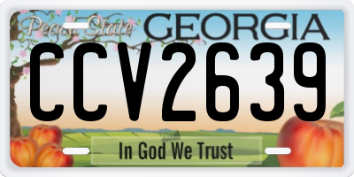 GA license plate CCV2639
