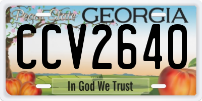 GA license plate CCV2640