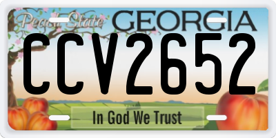 GA license plate CCV2652