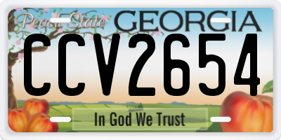 GA license plate CCV2654
