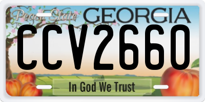 GA license plate CCV2660
